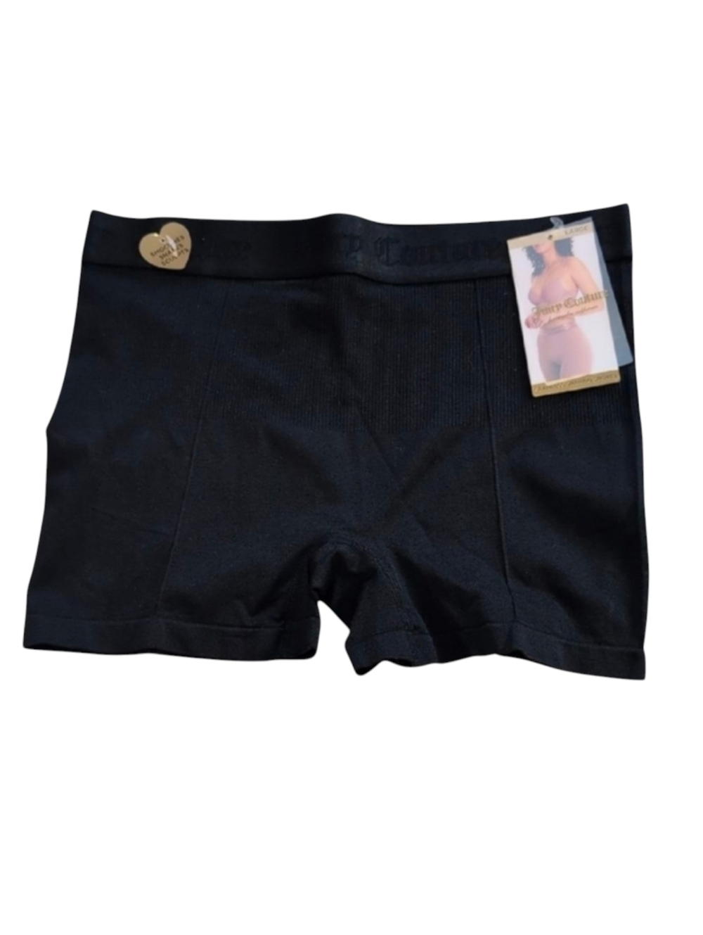 Juicy Couture Black Seamless Shaping Shorts Size Large
